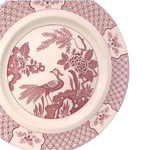 Wood & Sons made in England fine tableware red peacock floral print pattern